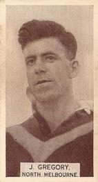 1933 Wills's Victorian Footballers (Small) #86 John Gregory Front